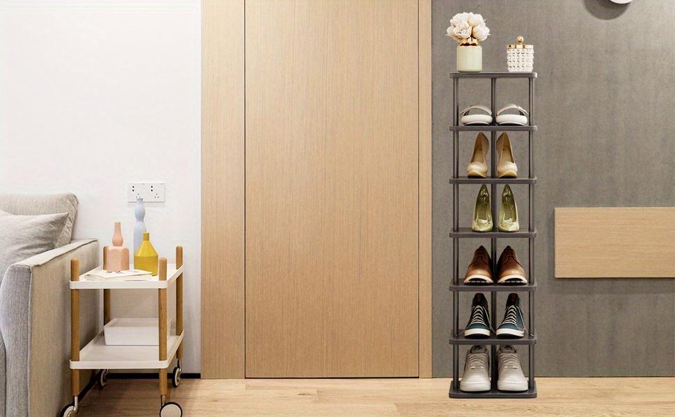 shoe rack vertical narrow shoe shelf storage 7 tier corner shoe organizer for closet entryway garage