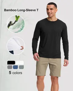 Pioneer Camp Mens Bamboo Viscose T Shirt Ultra Soft Plain Tshirts for Men Cooling Crew Neck Casual Basic Tee Shirt Undershirt