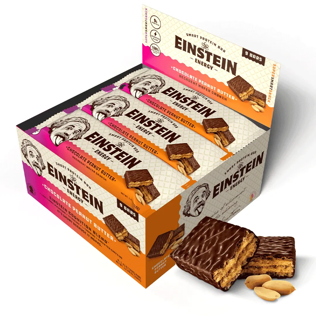 Einstein Energy Chocolate Peanut Butter Protein Energy Bars (Pack of 9)