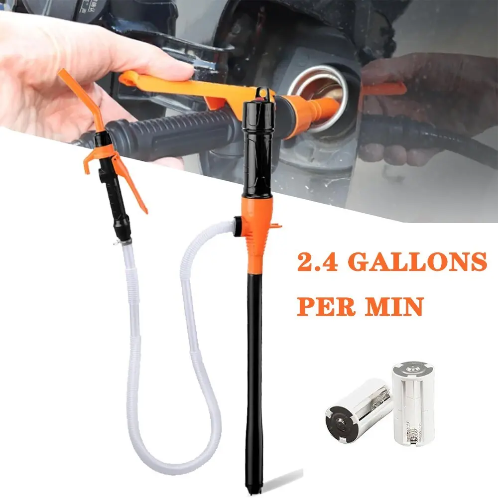 Battery Powered Electric Fuel Transfer Pump – Portable Auto Shut-Off Gas Oil Pump for Car, Boat, RV & Generator 🇺🇸 Fast Ship