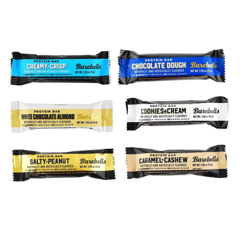 BAREBELLS Protein Bar Salty Peanut 55g - High Protein Snack, Low Sugar, Gluten-Free, Post-Workout Fuel BAREBELLS Protein Bar Salty Peanut 55g - High Protein Snack, Low Sugar, Gluten-Free, Post-Workout Fuel