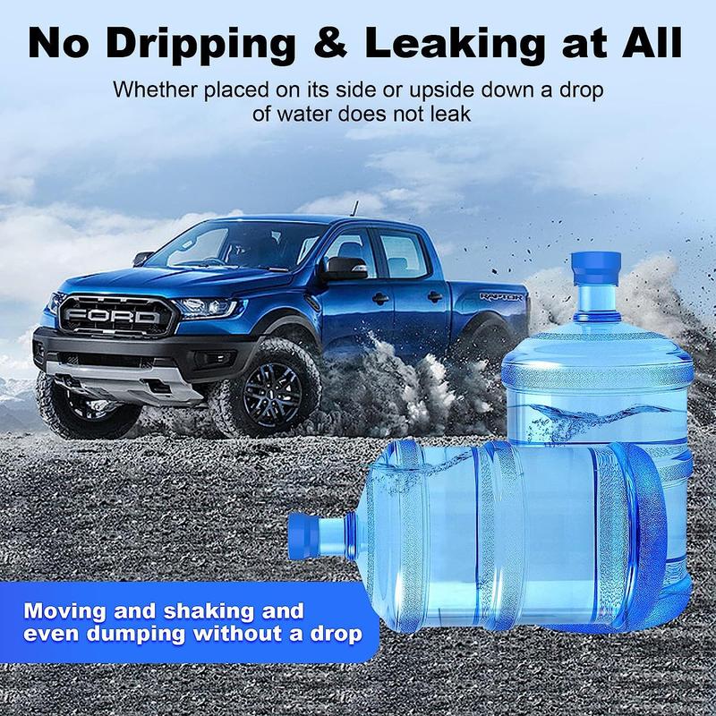 Silicone Water Jug Cap, 3/6 Counts/set Reusable Spill-proof Dust-proof Water Bottle Cap, Mini Replacement Water Bottle Cover, Drinkware Accessories for Home Office Dormitory, Drink Protectors