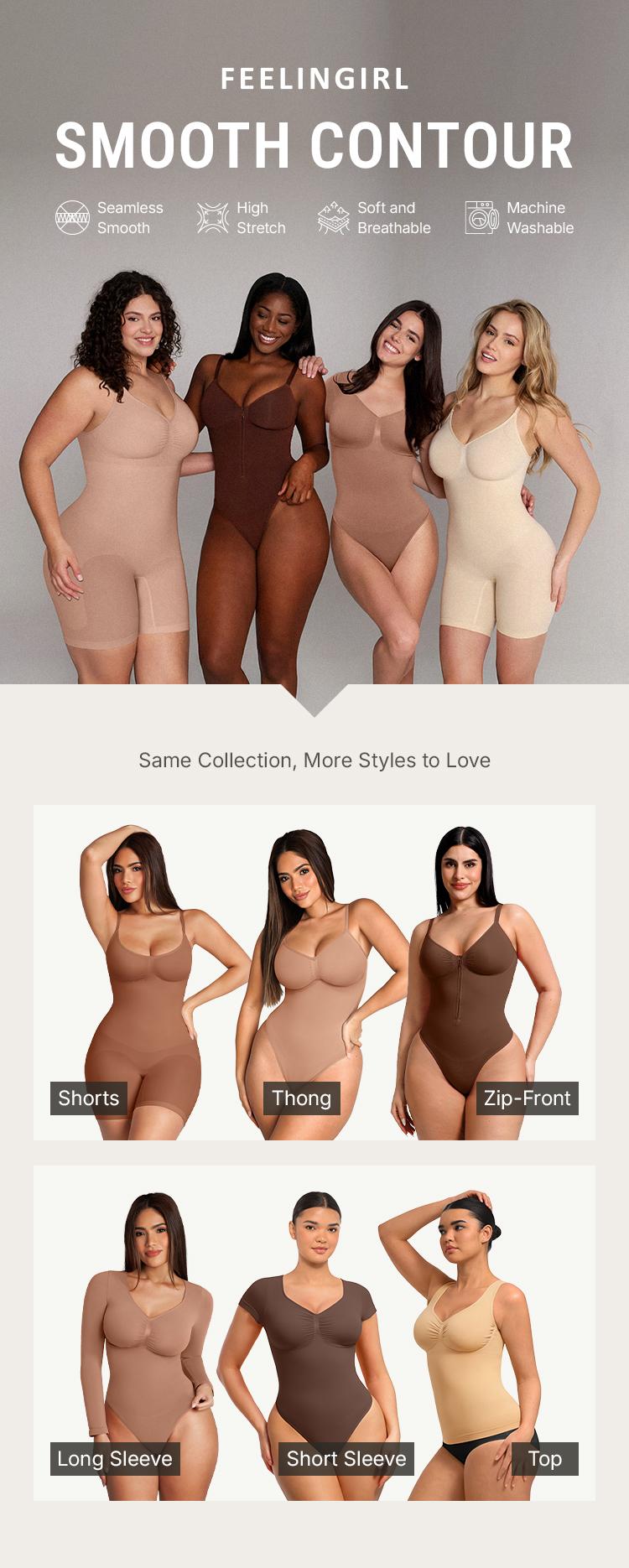 FeelinGirl #Live2 Seamless Covered Bust Jumpsuit Thong Bodysuit Peach heart collar Fit Womenswear Comfort Shapewear Breathable Comfortable Day Tummy Tuck Garment Shaper Clothes Smooth Zipper Spaghetti Strap