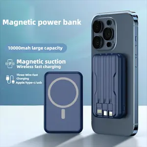 10000mAh Magnetic MagSafe Wireless Fast Charging Power Bank, Compact Portable Chargeable Mobile Battery Pack with USB for iPhones 12-17 Pro/Pro Max, Smartphones & Electronic Accessories Devices
