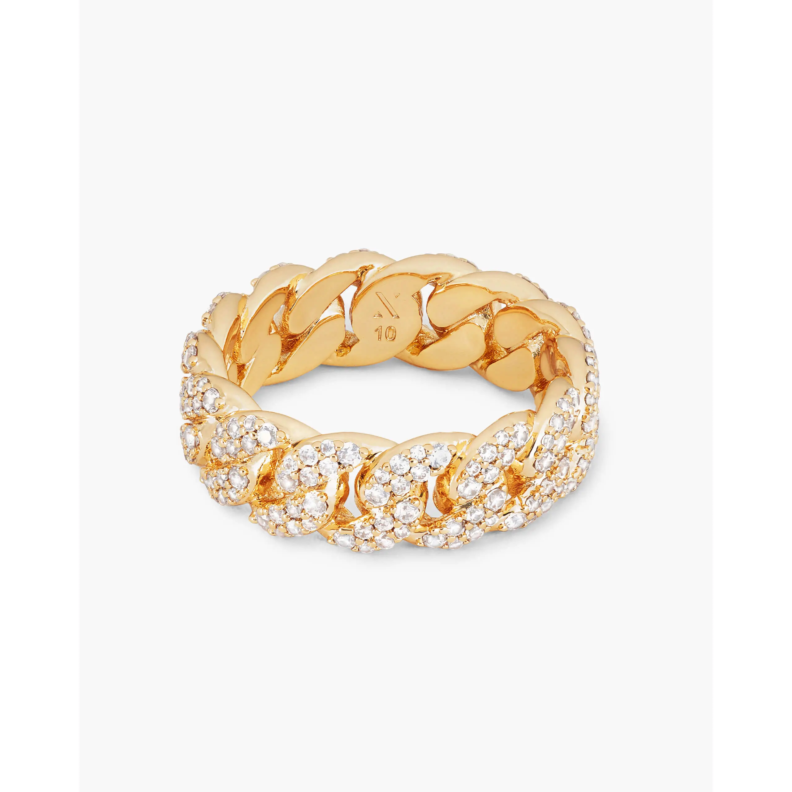 JAXXON - Iced Out Cuban Link Ring - Gold