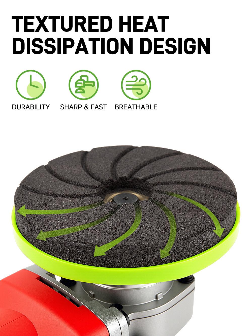 LOZLIN 3PCS 4" Diamond Grinding Wheels – Professional Chamfering, Edge Shaping & Polishing Tool for Tile, Marble, and Granite for Angle Grinder