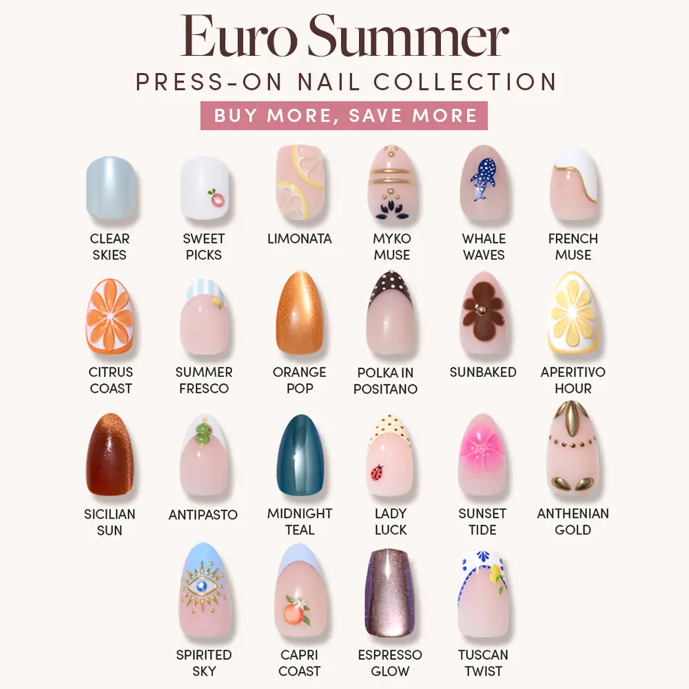 Glamnetic Euro Summer Press-On Nail Collection