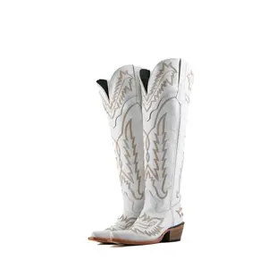 Maggie Knee High Wide Calf Snip Toe Cowgirl Boot