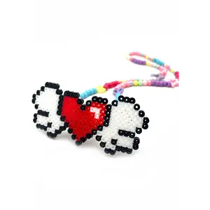 Sweetheart Synthwave Light Up Pacifier Rave Kandi Necklace