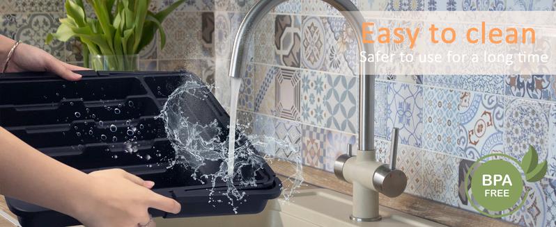 【SUHOPE】【Holiday Deal】Silverware Organizer Expandable Kitchen Utensil Drawer Organizer with 9 Compartment Large Cutlery Organizer Tray for Forks Knives 13" - 22"W ,14.5" - 19"L