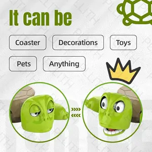 Cute Turtle Design 3D Printed Coaster Fun Animal Design Coaster for Home Office Decor Unique Gift for Friends in Pink Light Green Gold arc trainer camping accessories