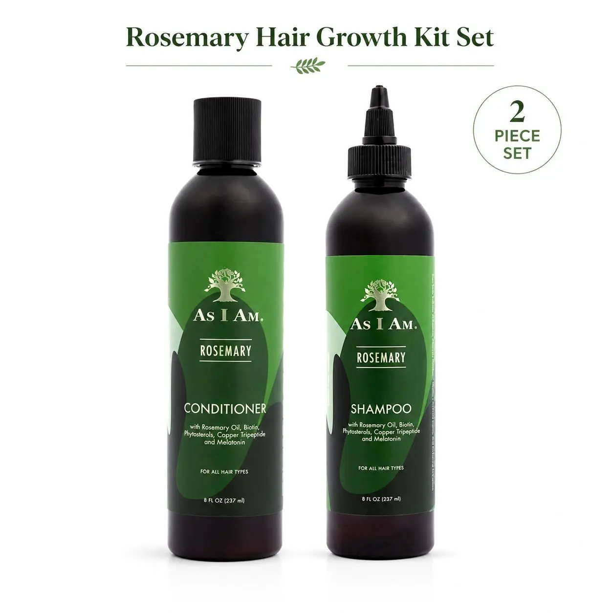 Rosemary Hair Growth Kit - 8 oz Shampoo and Conditioner Set for Haircare