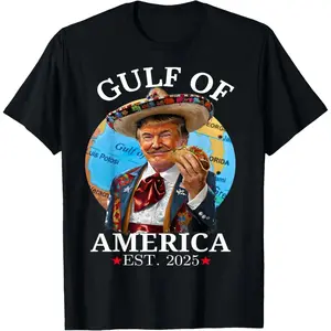 [ Cotton]  Funny Trump Gulf Of Us America 2025 Trump Merchandise T-Shirt Golf Gift T-Shirt For Men And Women