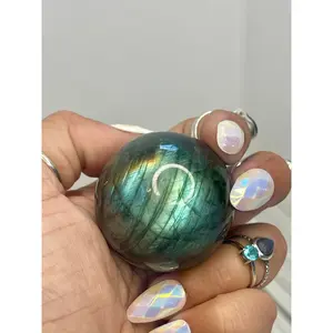 Multicolor Labradorite Sphere for Transformation, Protection, Intuition