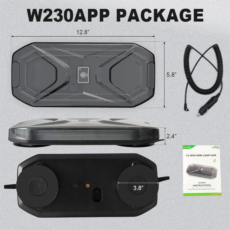 AgriEyes W230B Wireless Roof Light Bar | Remote/App Control, for Pickup, Work Truck, Off-Road Safety AgriEyes W230B Wireless Roof Light Bar | Remote/App Control, for Pickup, Work Truck, Off-Road Safety