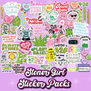 Stoner Girl Sticker Packs