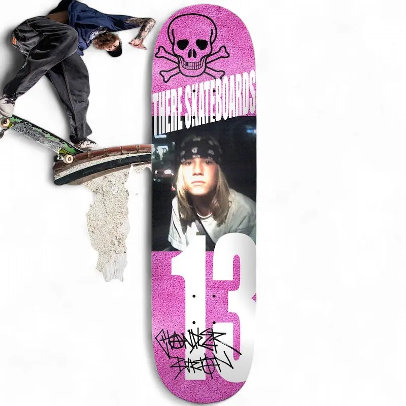 Chandler Burton Standard Default Deck - 8.5in 13 Graphic Print Skateboard for Street Skating, Urban Look