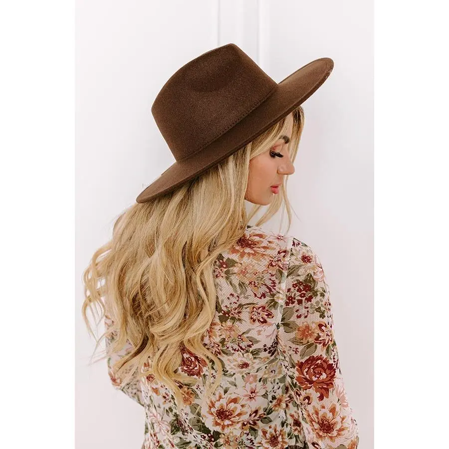 Crisp Breeze Felt Fedora in Chestnut