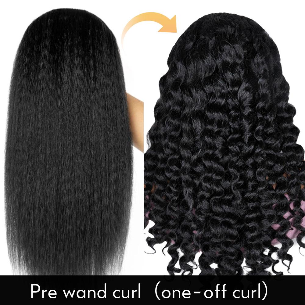 Menglle New Yaki Loose Wave Fluffy Bounce Pre Wand Curly 13x4 Lace Front Wig Transparent Glueless Ready to Wear Pre-cut Lace Human Hair Wigs#greenish#TikTokShopSpringGlowUp Menglle New Yaki Loose Wave Fluffy Bounce Pre Wand Curly 13x4 Lace Front Wig Transparent Glueless Ready to Wear Pre-cut Lace Human Hair Wigs#greenish#TikTokShopSpringGlowUp