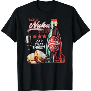 Fallout Video Game Take a Nuka Cola Break Zap That Thirst T-Shirt