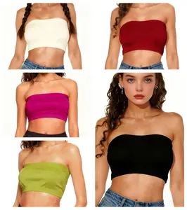 5-pack High-elasticity women's strapless top, one size fits all