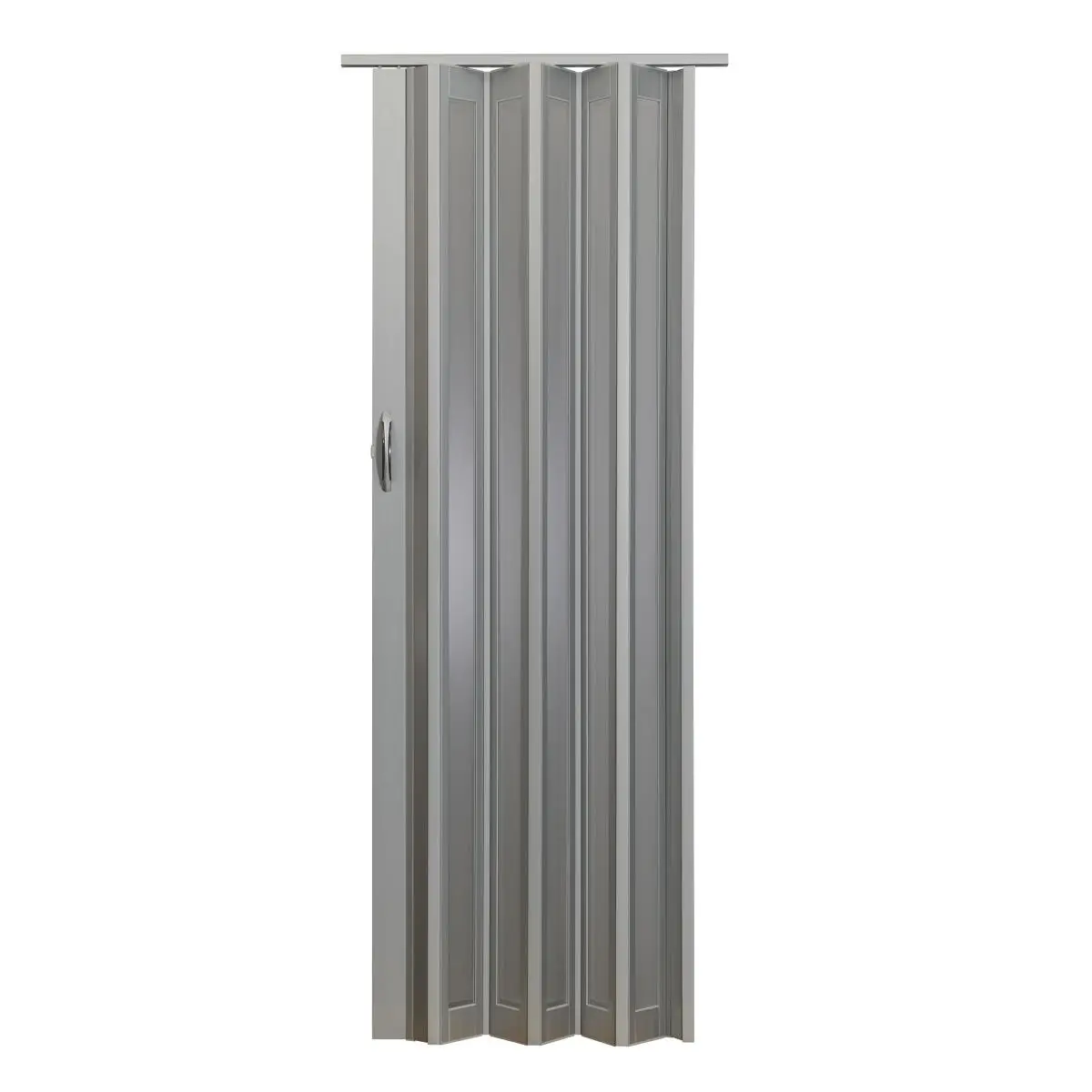 36 in W x 80 in H Vinyl Homestyle Contemporary Dual-Panel Folding Door, Aluminum Turquoise Metro Frosted, Dual Wall Construction, Quiet Rollers, Modern Design, Lockable Handle with Key, Long-Lasting Wear, 3-Year Durability Guarantee