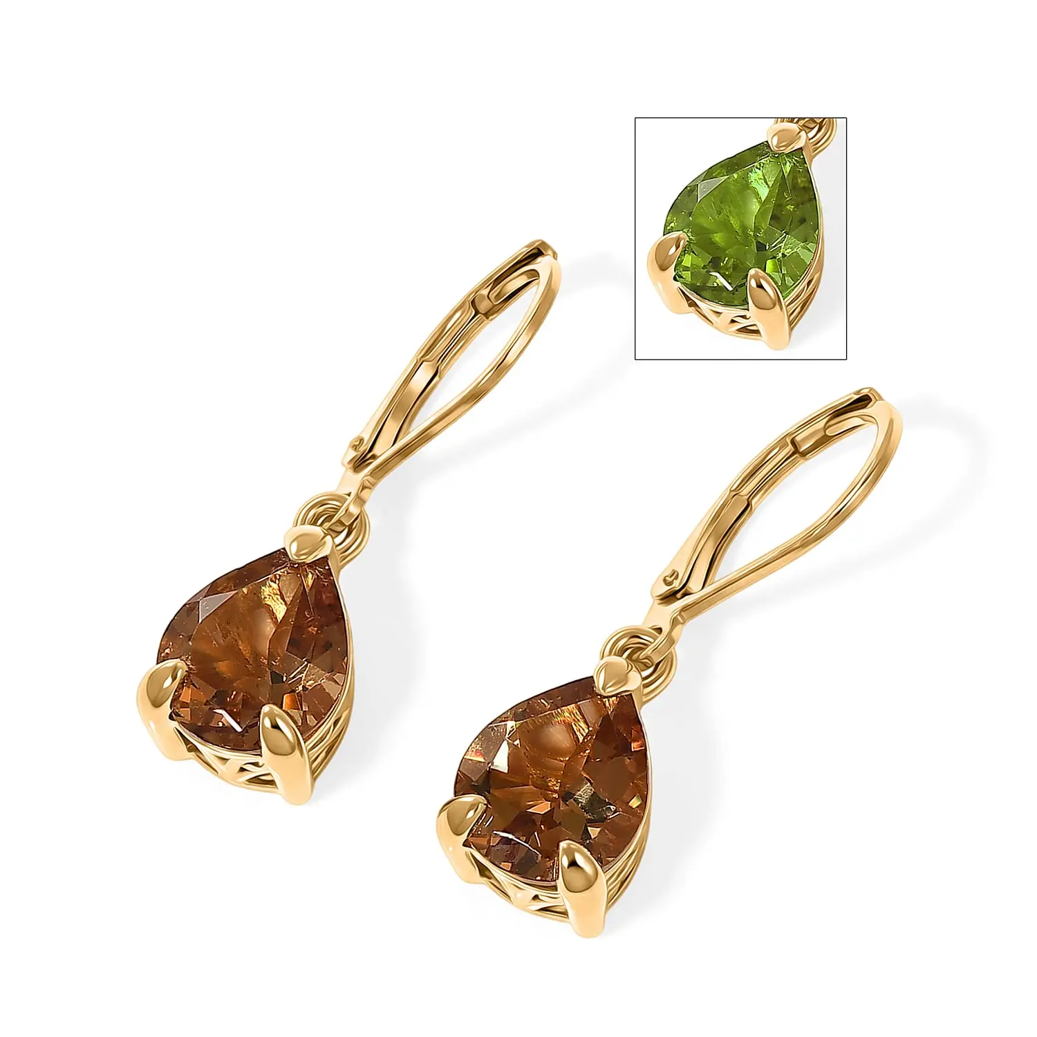 EverTrue Autumn Alexite Earrings in 18K YG Plated 6.35 ctw