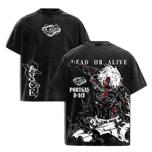 ACE Vintage Tee – Anime T-Shirt & Hoodie, Double Printed Oversize Lightweight Acid Washed Tee, Graphic Tee, Anime Merch, Outfits Men