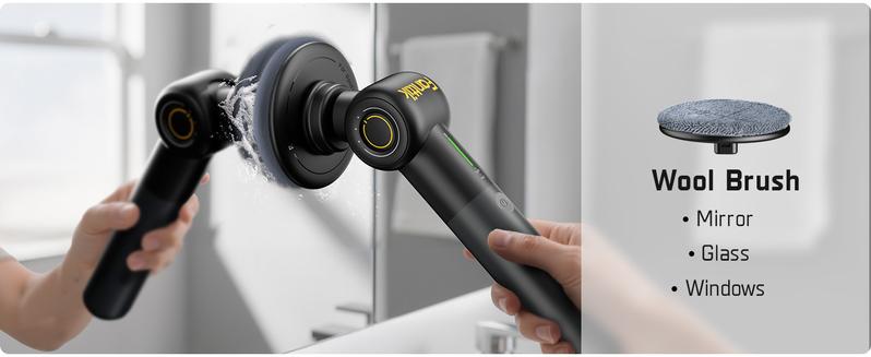 Fanttik G9 Pro Electric Scrubberbrush with VoltiPulse Motor Dual-Speed Control 6 Brush Heads Adjustable Angle IPX7 Waterproof Type-C Charging for Bathroom Tile Grout Cleaning Tools