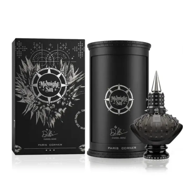 MIDNIGHT SIN by Daniel Rene - Paris Corner 3.4oz Unisex EDP Spray, Chocolatey Fruity Floral Vanilla Citrus Scents, Oriental Woody & Earthy Notes, Balanced Olfactory Experience, Beauty & Personal Care Fragrance, Vanilla Scents