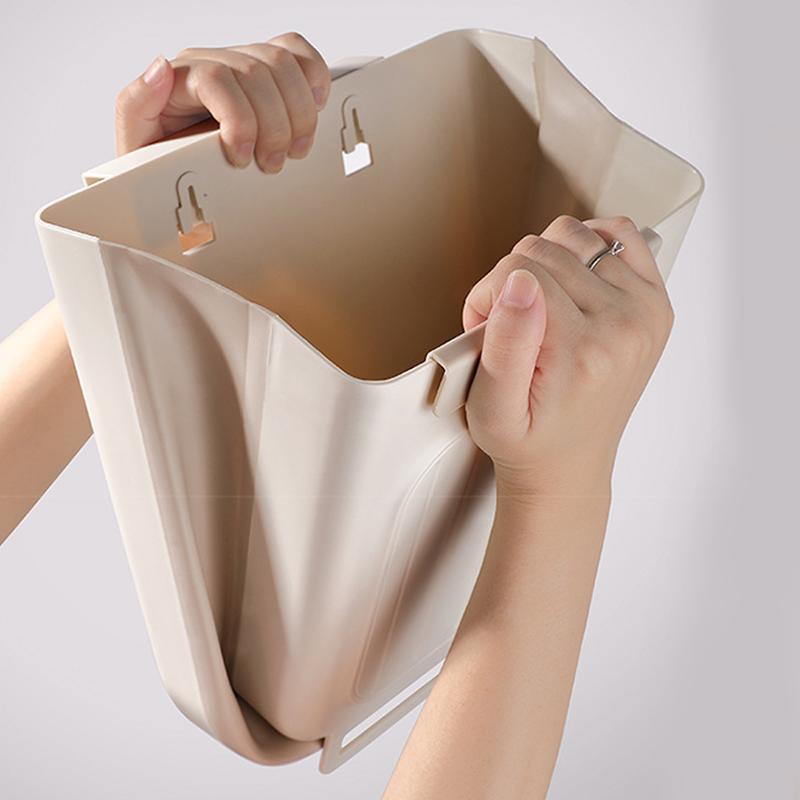 Foldable Kitchen Trash Can, 1 Count Hanging Garbage Storage Bucket, Space-saving Kitchen Accessory for Home touchless trash  Duty  Garbage Can Touchless Slim  Trash Can commercial Set
