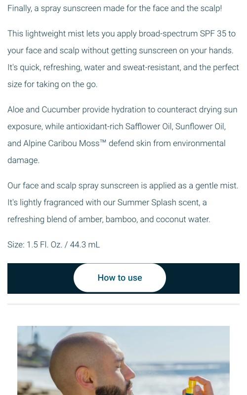 Face + Scalp Mist with SPF 35