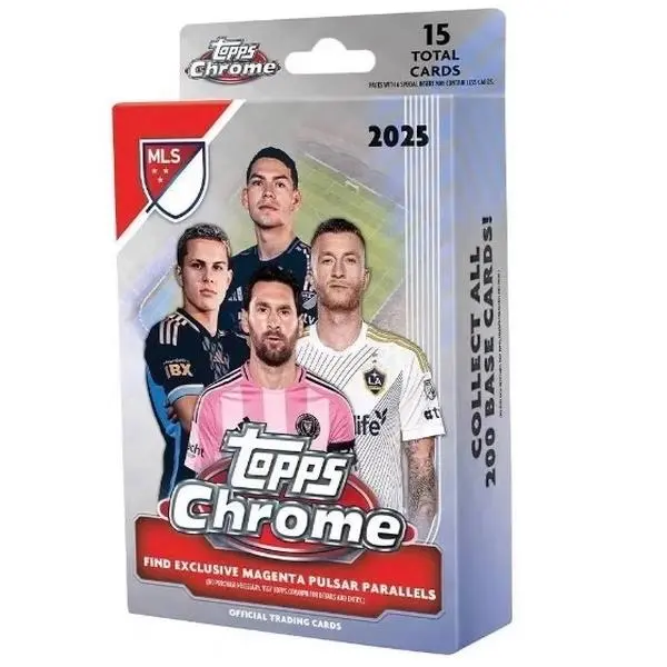 2025 Topps Chrome MLS Soccer Hanger Box, Sports Trading Card Collectibles, Sports Card Items, Card Collecting
