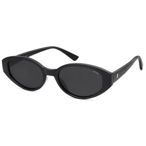 SOJOS Retro Oval Polarized Sunglasses for Women Wide Chic Cat Eye Trendy Vintage Shades UV400 Protection