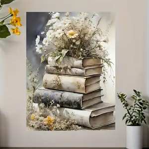 2D Flat, 2D Flat, This Is a 2D Flat Canvas Poster Featuring Inspirational Flower Art, Designed to Be And Frameless.It Measures 12X16 Inches And Is Suitable for Decorating Living Rooms, Bedrooms, Offices, Restaurants, And Bars	