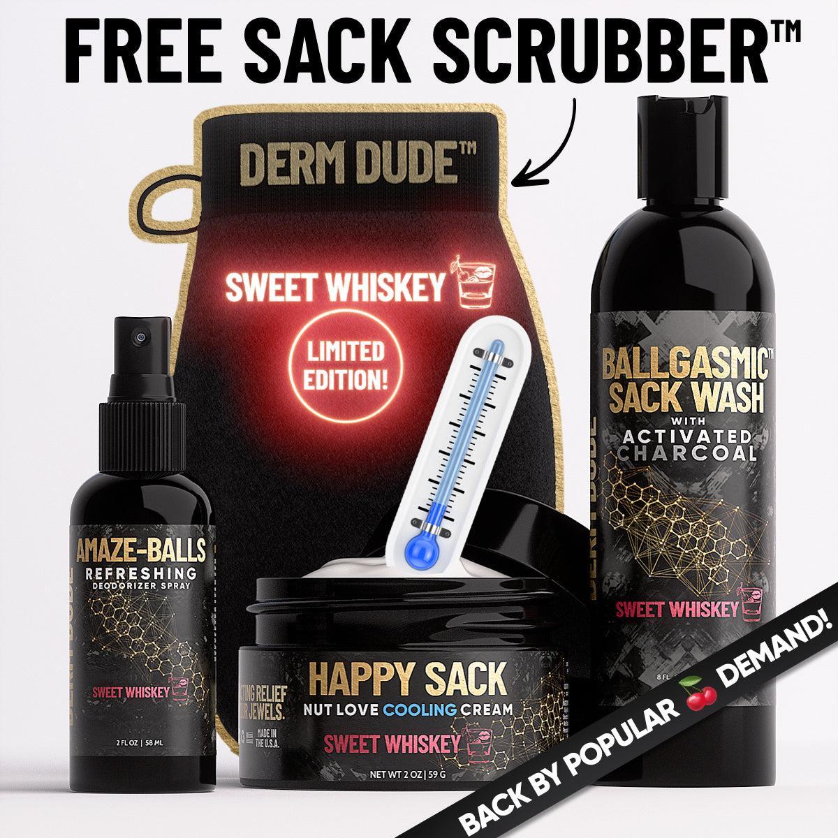 Sweet Whiskey Scented Kit for Anti-Chafing, Cooling and Soothing Set - Ball Cream Deodorizer Oak Oil Aroma Freshener Fragrance