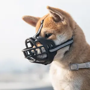 Pet Dog Muzzle, Luminous and Adjustable Anti-Barking and Anti-Biting Muzzle, Breathable Mesh Mask, Pet Supplies Dog Muzzle