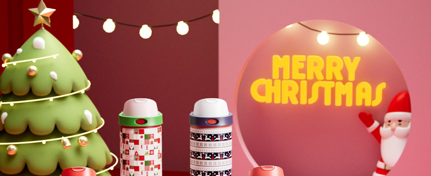 【Christmas Deals】Meoky-Dual Spout-24oz Water Bottle with Straw & 2-in-1 Lid ， Stainless Steel thermos cup，Leak Proof, Keeps Cold 24H, BPA-Free, Protective Silicone Base for Sports, Gym, Travel & School