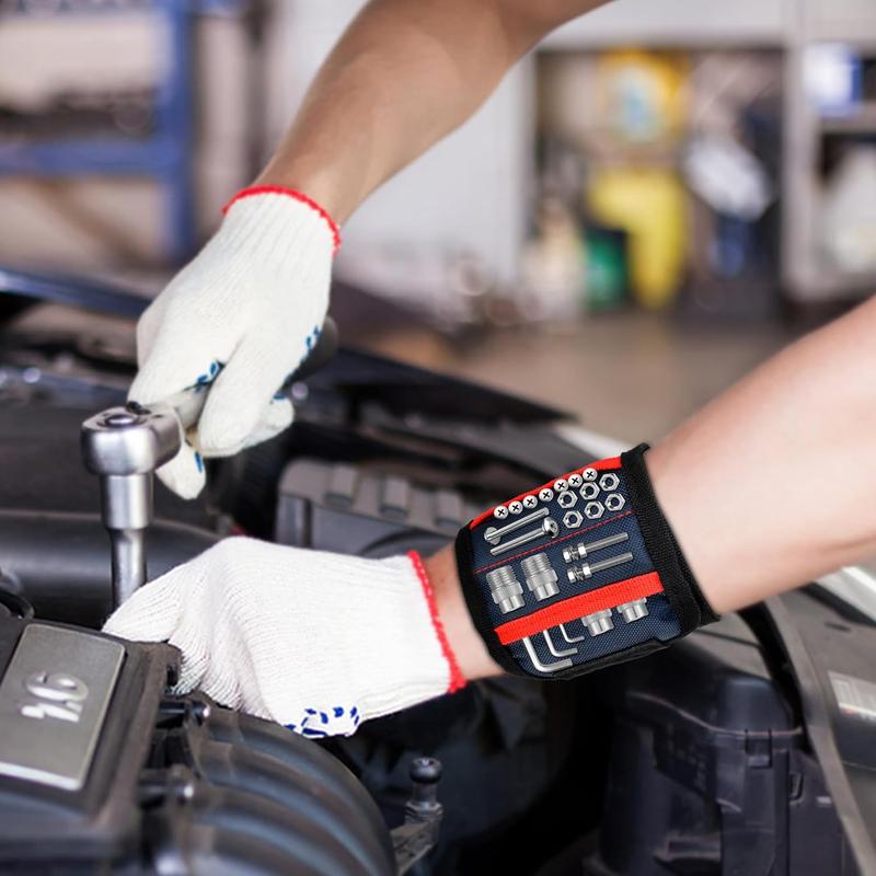 Magnetic Wristband Gifts for Men Dad - Tools for Holding Screws Nail Drill Bits, Cool Gadgets Holiday Gifts for Boyfriend Husband Grandpa DIY Handyman on New year  Birthday Stocking Stuffers