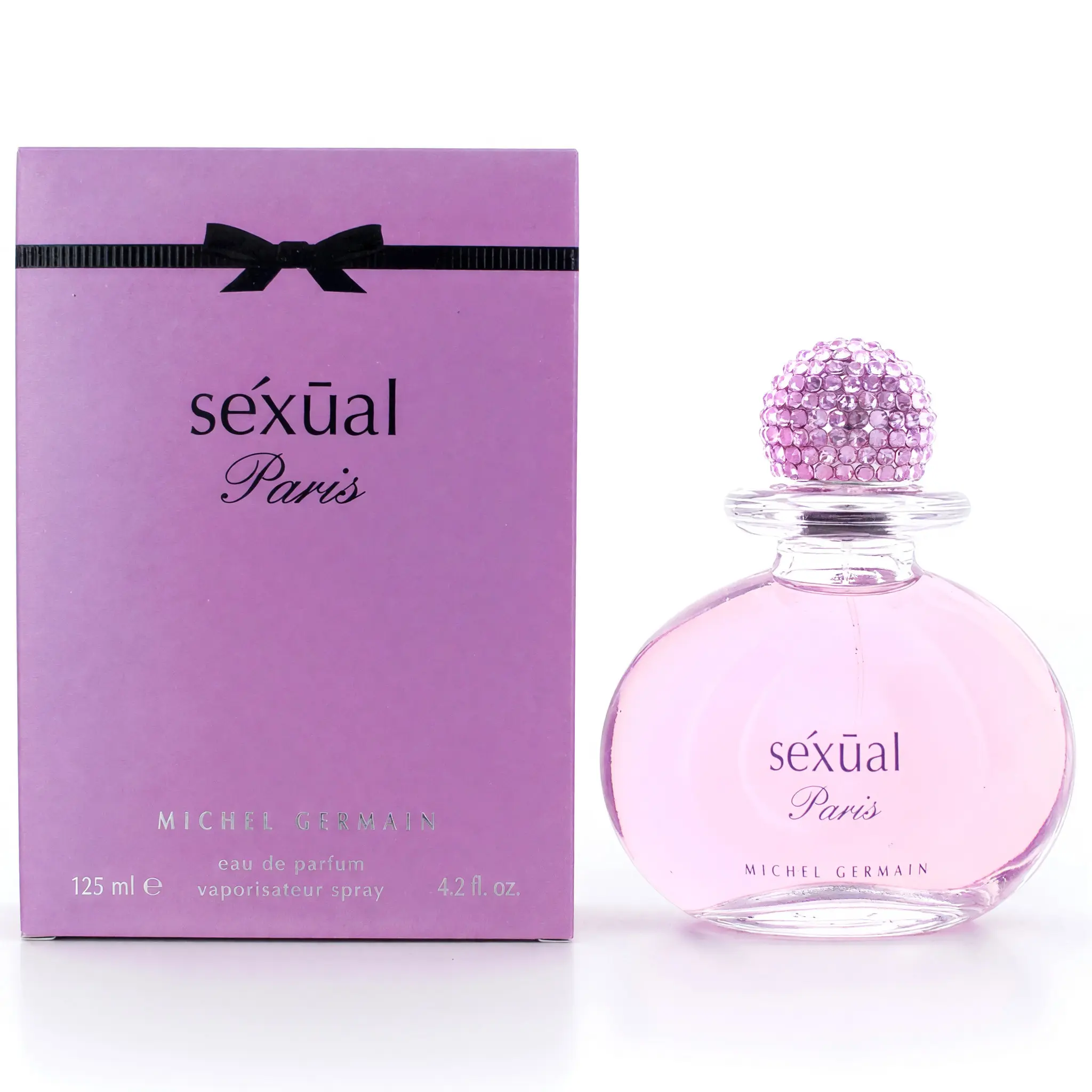 Women's Scented Sexual Paris by Michel Germain EDP Spray - 4.2 oz (4 to 4.9 fl oz), Charm and Romance, Covered with Sparkling Clementine Champagne, France Black Currant, Jasmine
