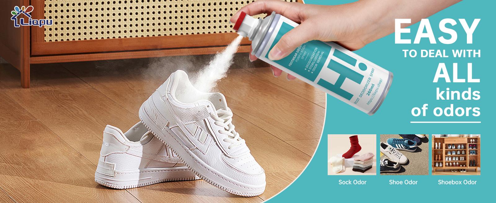 Liapu Footwear Deodorant - 260ml Shoe & Sock Purification Spray - Anti-Odor & Antibacterial Artifact for Freshness and Hygiene - Bedroom