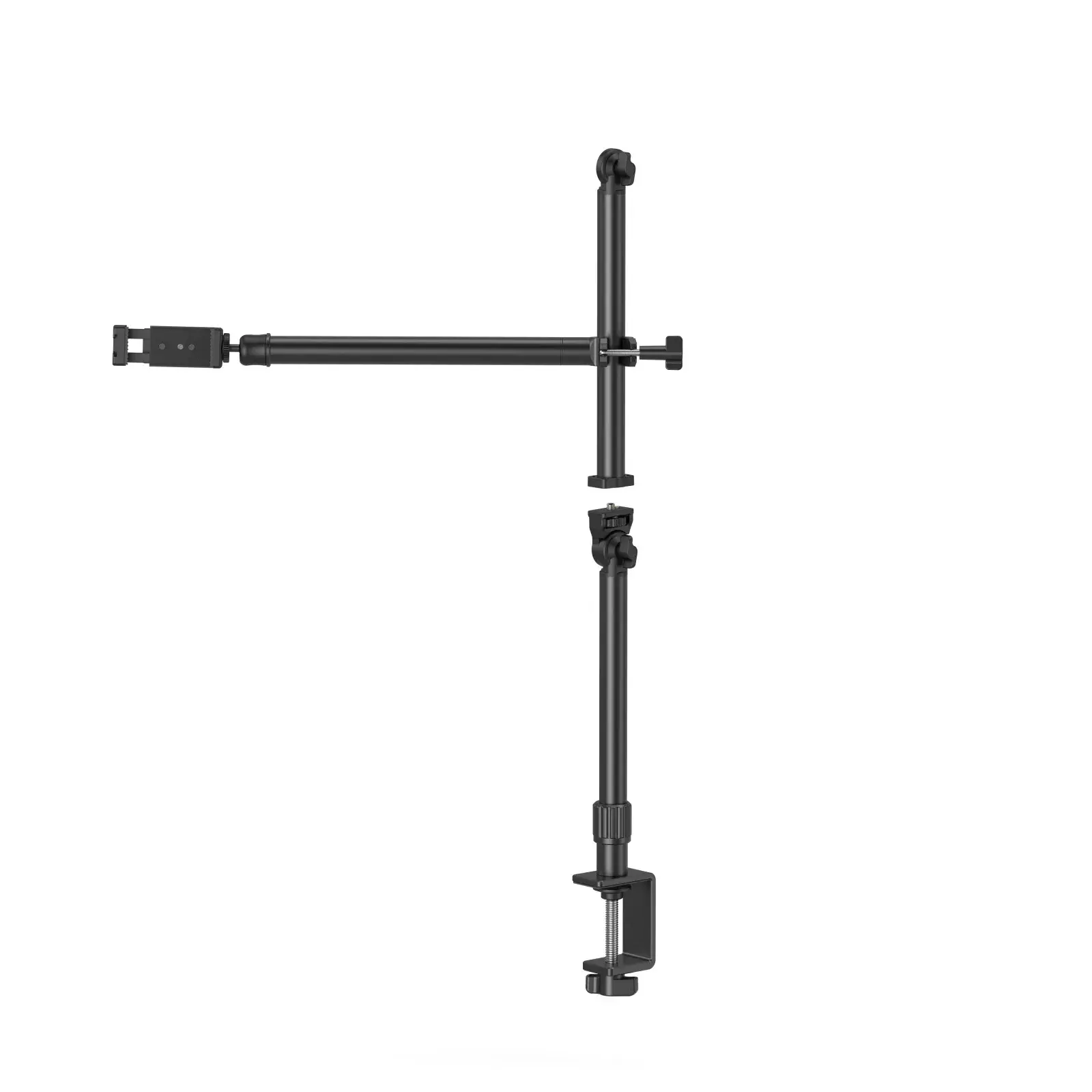 SmallRig Aluminum Alloy Live Desktop Camera Mount Bracket 4456, Compact Adjustable 360-Degree Rotate Mount with Flexible Arm, Ball Head & Tabletop C Clamp for Photography, Videography