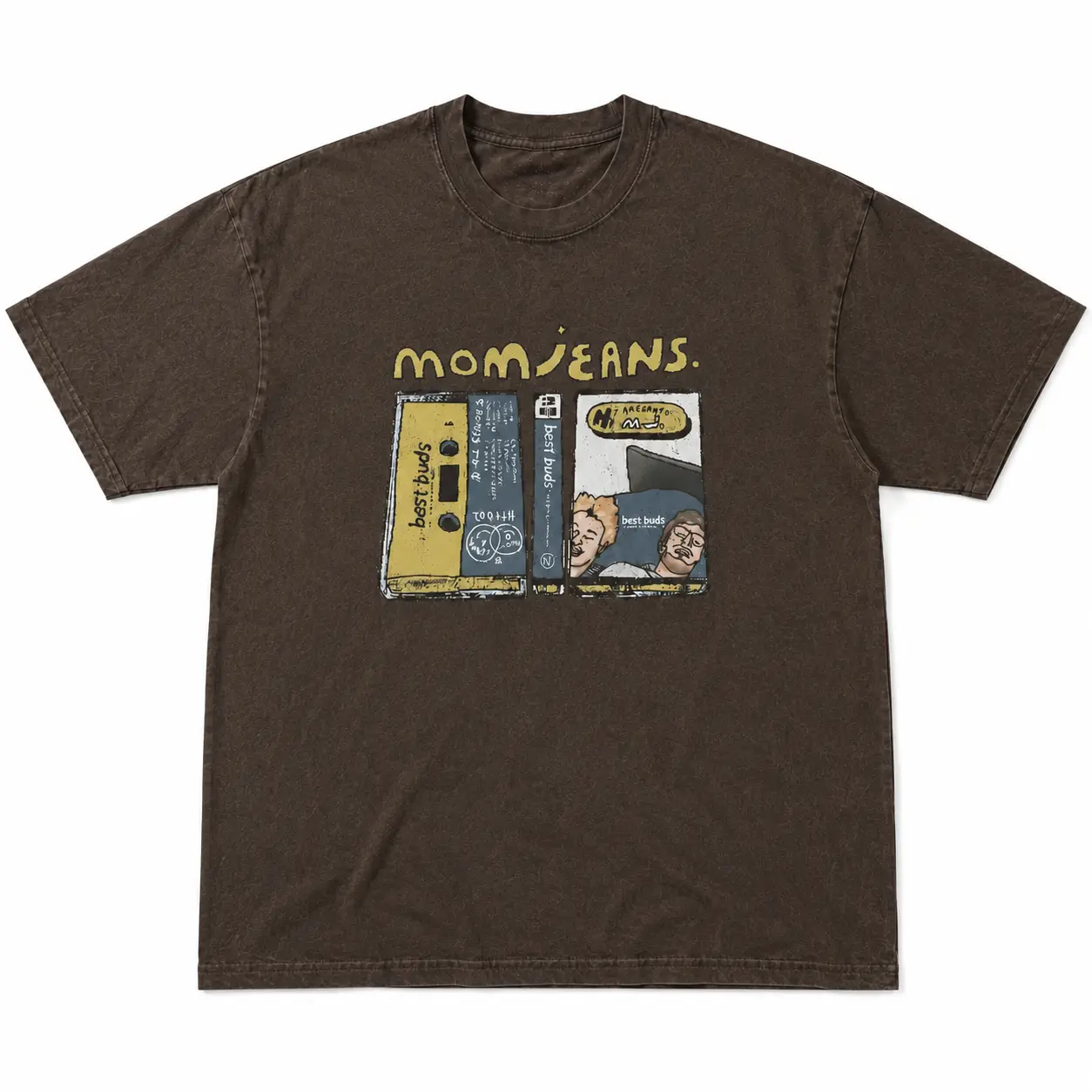 Mom Jeans Vintage Cassette Shirt, Indie Rock Graphic Tee, Retro Y2K Band Inspired T-Shirt, 90s Aesthetic Oversized Unisex Tee