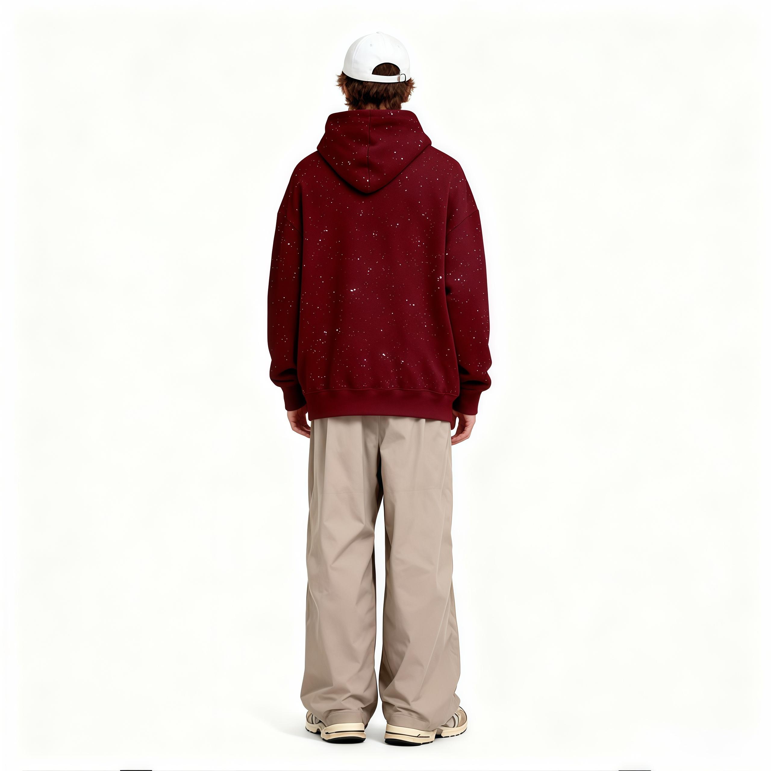 TELLFUN  Y2K Sequined Pullover Hoodie - Fashionable Casual Long-Sleeved Menswear Top with Pockets, Loose-Fitting Y2K Galaxy Sweatshirt for Autumn & Winter