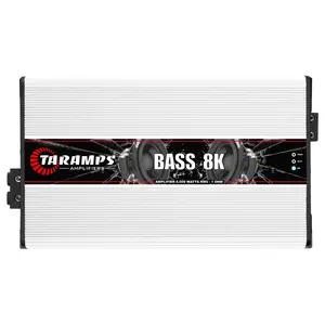 Taramps Bass 8k 1 Ohm Monoblock Amplifier 8000 Watts Rms 1 Channel Powerful Full Range Great for Sub/Bass RCA Input Subsonic Filter, Car Audio Class D