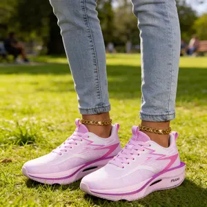 Lightweight Running Shoes for Women Suitable for AllSeasons, Perfect for Gym Workouts, Jogging, And Walking.They Feature Cushioned Arch Support And a Non-Slip SoleAvailable in Pink And Other Color Options. These SneakersAre Designed for Jogging