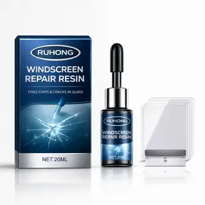 Car windshield crack repair fluid Kit –Glass Repair Adhesive  Glass Crack Liquid for Chips and Cracks Bulls-Eye & Star-Shaped Damage Easy DIY Quick Fix