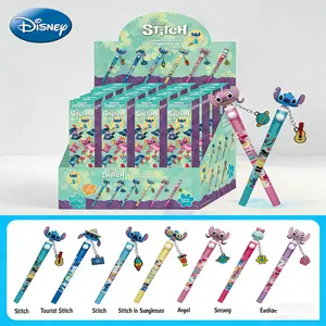 1pc Disney Officially Licensed Stitch Mystery Blind Box Spinning Top Pen Cute Rotating Pen Topper 7 Random Designs Smooth & Quick-Dry Writing Perfect Birthday & Christmas Gift for Friends