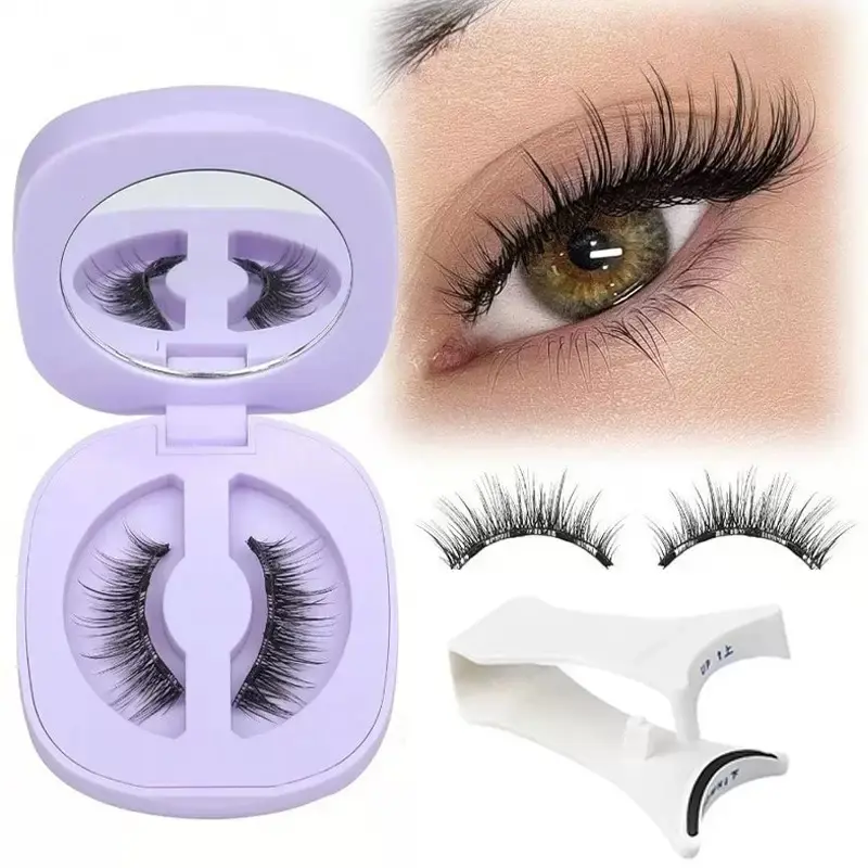 Magnetic Lash Clusters with Applicator, No Glue Needed, Natural Wispy Cat Eye Style, Strong Hold, Reusable, Waterproof, Non-Irritating, Lightweight & Comfy, 3-Second Perfect Lashes Makeup Cosmetic