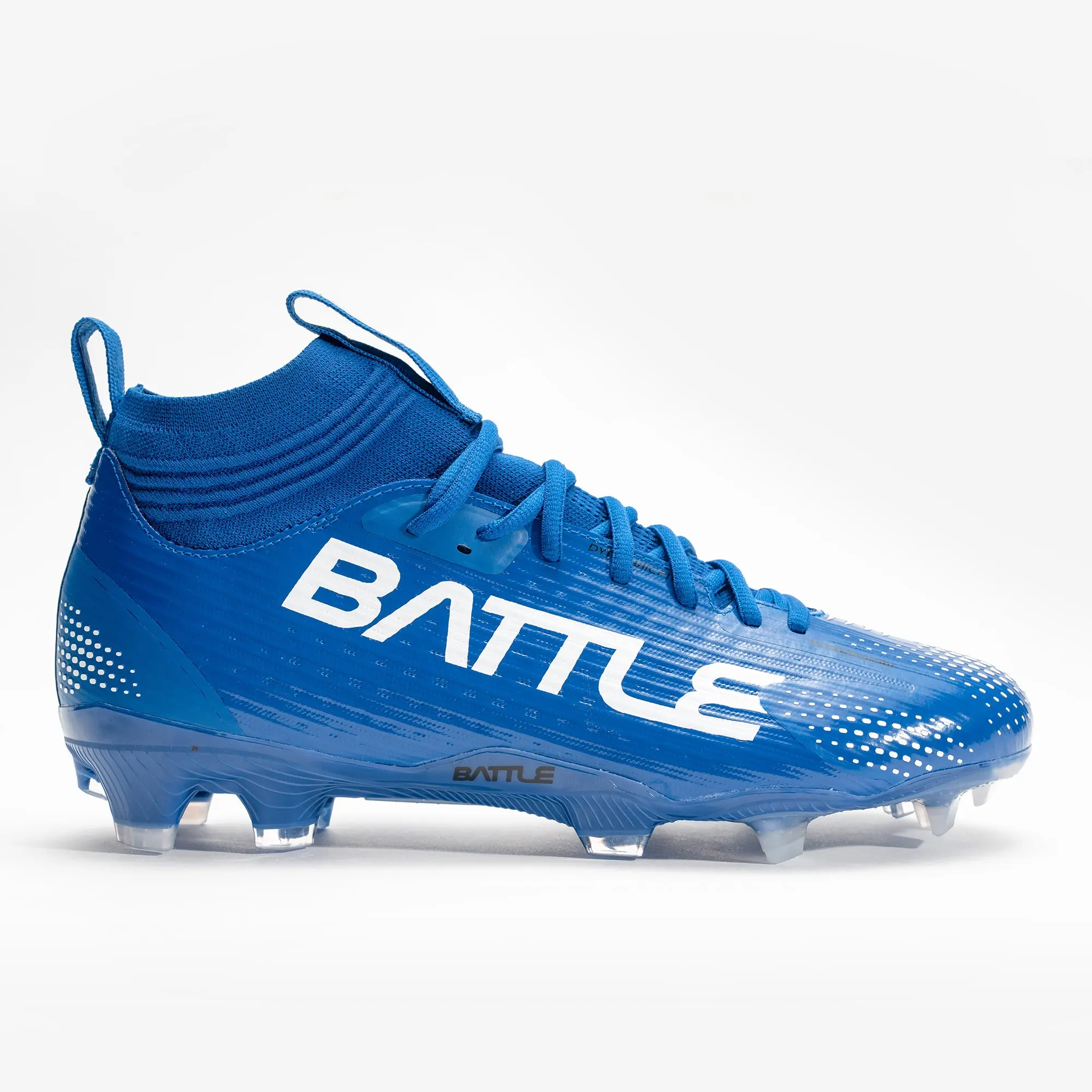 AstroFly Battle Cleats - White with Neon Green Laces - Elite Speed